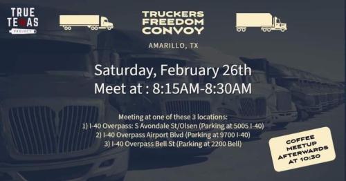 Amarillo, Texas - Feb 26, 2022 - Overpass Ralliy Locations