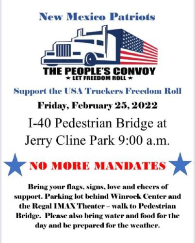 Albuquerque, New Mexico - Feb 25, 2022 - Overpass Rally