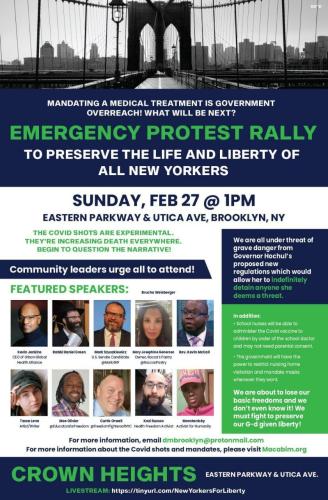 Brooklyn, New York - Feb 27, 2022 - Emergency Protest Rally