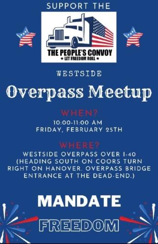 Albuquerque, New Mexico - Feb 25, 2022 - Overpass Rally