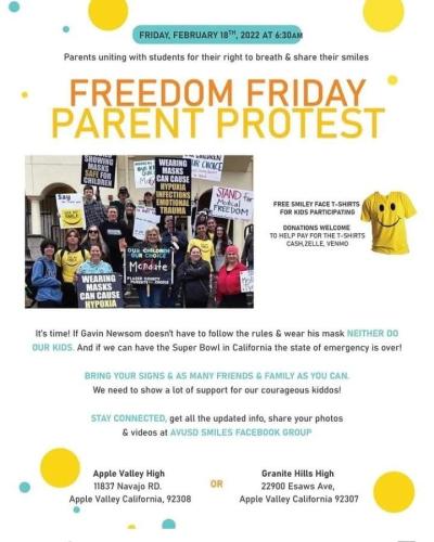 Apple Valley, California - Feb 18, 2022 - Freedom Friday Protest