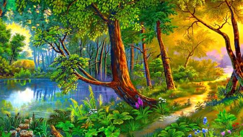 ! Summer Path in magical woods