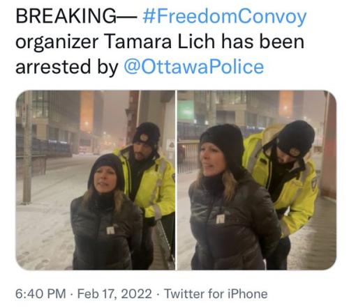 FreedomConvoy arrested