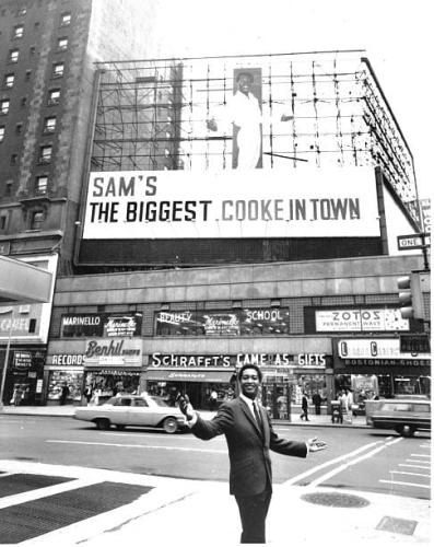 Sam Cooke - Times Square, 1964. (Photo taken by his press agent Jess Rand)