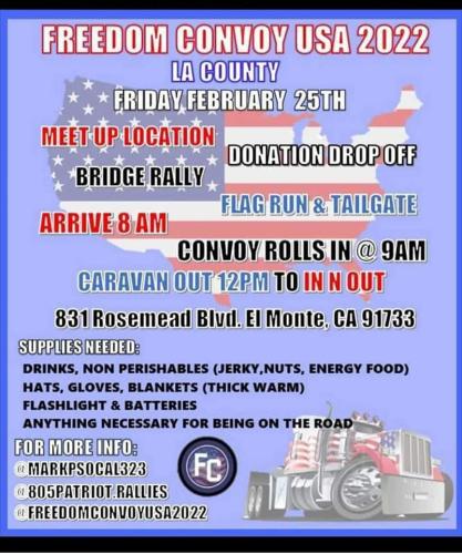 El Monte, California - Feb 25, 2022 - Rally and Associated Freedom  Events