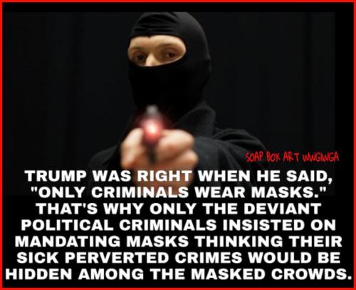 ONLY CRIMINALS WEAR MASKS