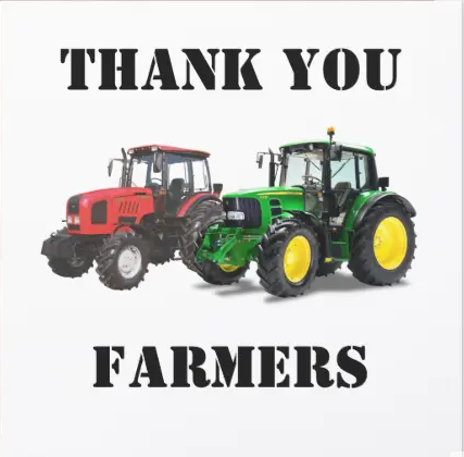 THANK YOU FARMERS CAR MAGNET
