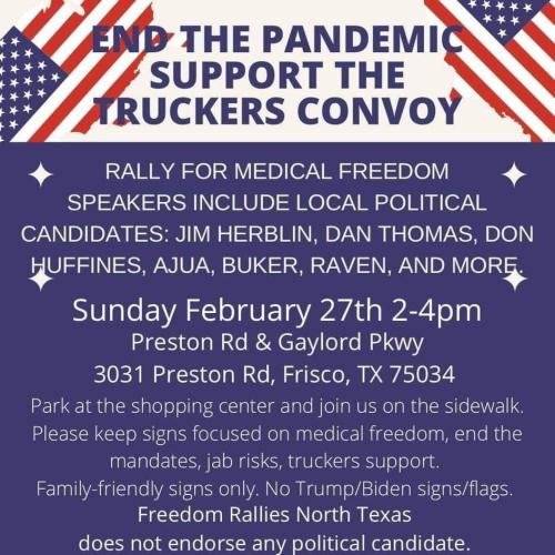 Frisco, Texas - Feb 27, 2022 - Rally for Freedom