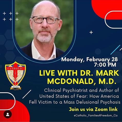 California – Feb 28, 2022 – Via Zoom – Discuss Impact of Masking and the Rising Mental Illness in Children
