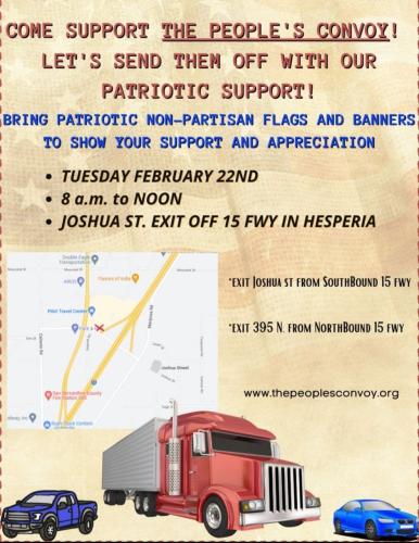 Hesperia, California - Feb 22, 2022 - Overpass Rally