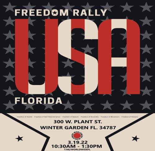 Winter Garden, Florida - March 19, 2022 - Freedom Rally