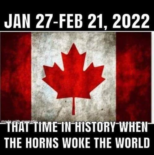 horns woke the world up
