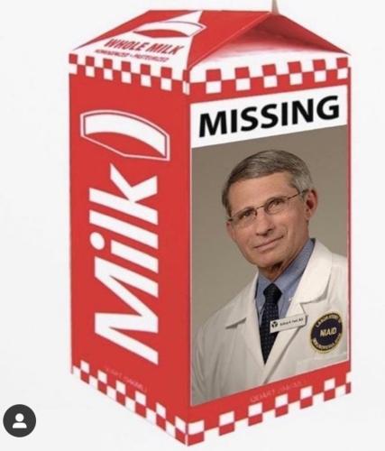 Fauci Milk Carton