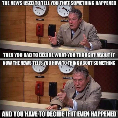 the news used to tell you something happened