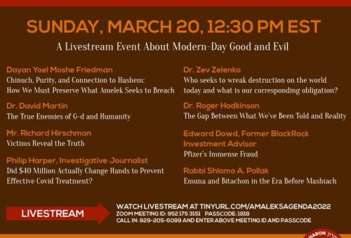 Livestream Event - March 20, 2022 - Modern Day Good and Evil