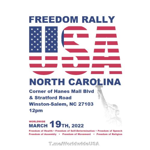 Winston-Salem, North Carolina - March 19, 2022 - Freedom Rally