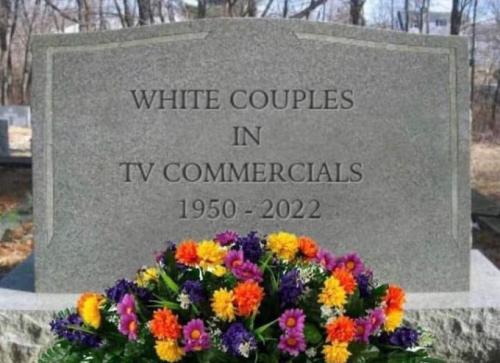 white couples in tv commercials