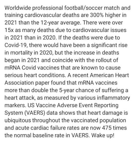 Athletes are dying from the jab