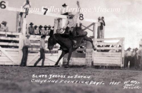 Slats Jacobs on Satan at Cheyenne 1935