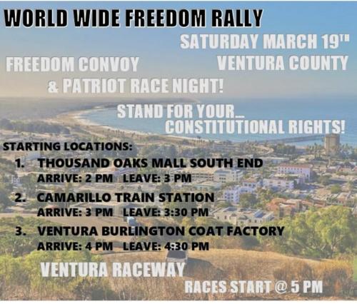 Ventura County, California - March 19, 2022 - Freedom Convoy