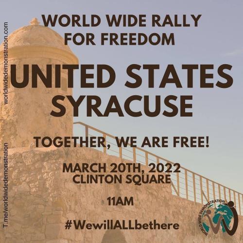 Syracuse, New York - March 20, 2022 - Freedom Rally