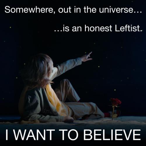 Somewhere, out in the universe, is an honest Leftist I WANT TO BELIEVE - Pointing at the Stars - cottonbro 7181899 Pexels