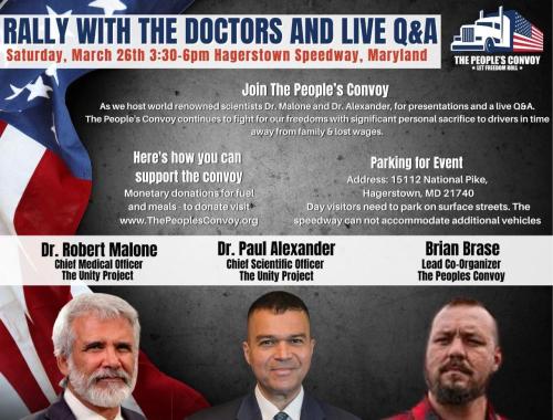 Hagerstown, Maryland - March 26, 2022 - Rally with the Doctors