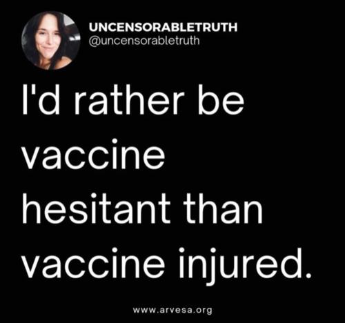 Vax Hesitant not vax injured