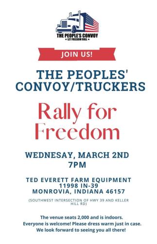 Monrovia, Indiana - Mar 2, 2022 - Rally for Freedom