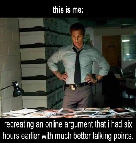 recreating an online argument