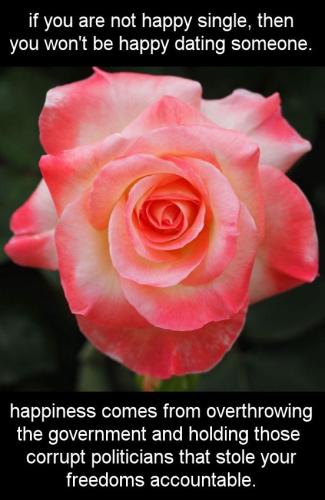happiness comes from overthrowing the government