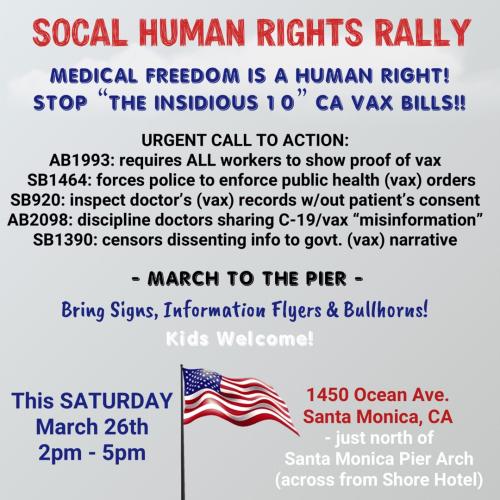 Santa Monica, California - March 26, 2022 - Human Rights Rally