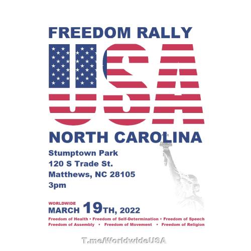 Matthews, North Carolina - March 19, 2022 - Freedom Rally