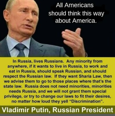 WE SHOULD THINK NLIKE RUSSIA