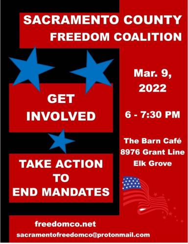 Elk Grove, California - Mar 9, 2022 - Sacramento County Freedom Alliance Meeting