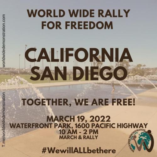 San Diego, California - Mar 19, 2022 - Rally for Freedom