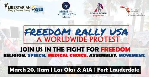 Fort Lauderdale, Florida - Mar 20, 2022 - Freedom Rally