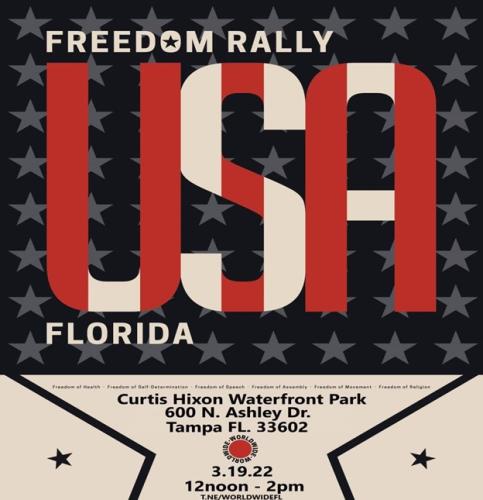 Tampa, Florida - March 19, 2022 - Freedom Rally