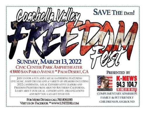 Coachella Valley, California - March 13, 2022 - Freedom Fest