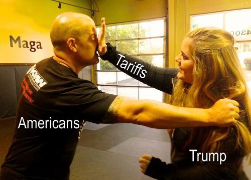 Trump Tariffs Americans - Attacking Nose