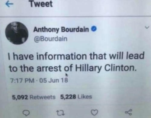 Bourdain Seth Clintoned