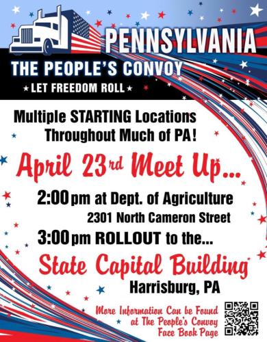 Harrisburg, Pennsylvania - April 23, 2022 - People's Convoy
