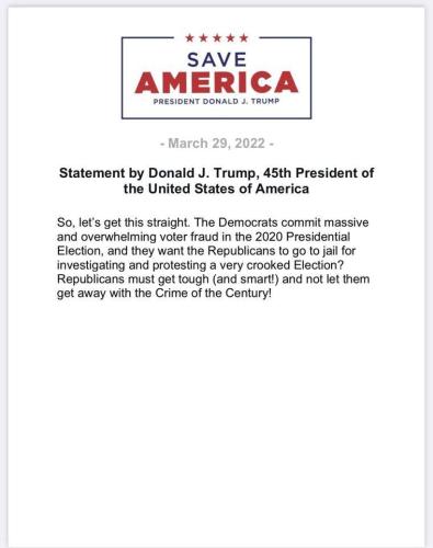 Trump Statement 1