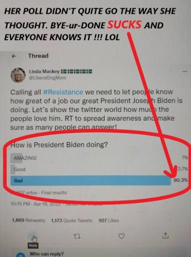 her poll didn't go quite the way she thought LMAO