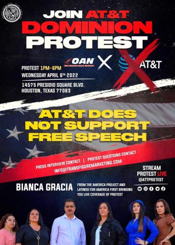 Houston, Texas - April 6, 2022 - Protest AT&T