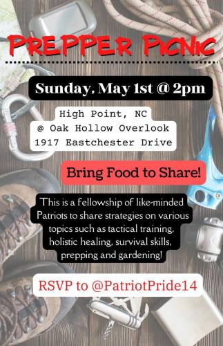 High Point, North Carolina - May 1, 2022 - Preppers Picnic