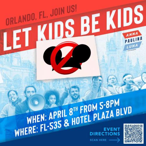 Orlando, Florida - April 8, 2022 - Let Kids Be Kids Rally