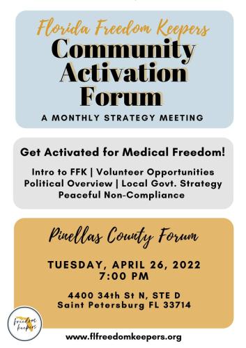 St. Petersburg, Florida - April 26, 2022 - Community Activation Forum