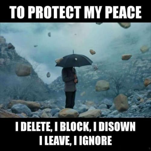 to protect my peace