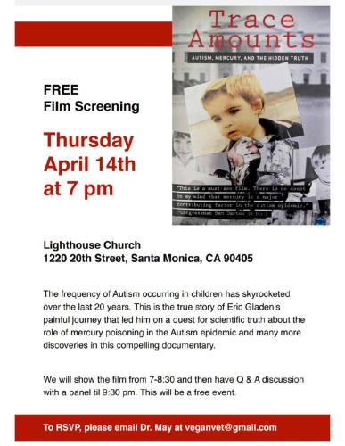 Santa Monica, California - April 14, 2022 - Free Screening of Film  Trace Amounts
